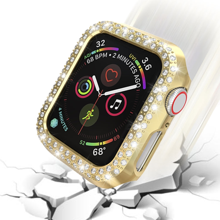 For Apple Watch Series 5 & 4 40mm Double Row Diamonds PC Protective Case