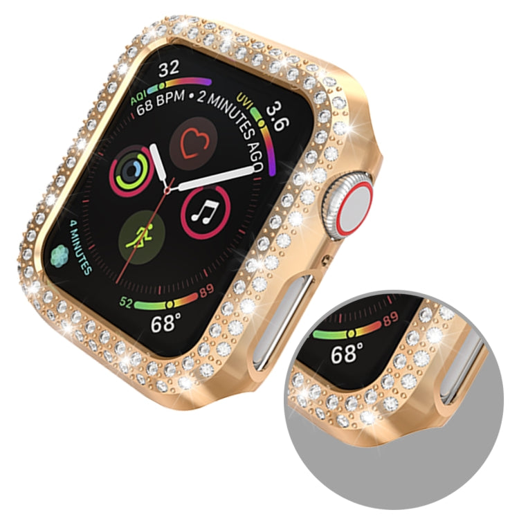 For Apple Watch Series 5 & 4 40mm Double Row Diamonds PC Protective Case