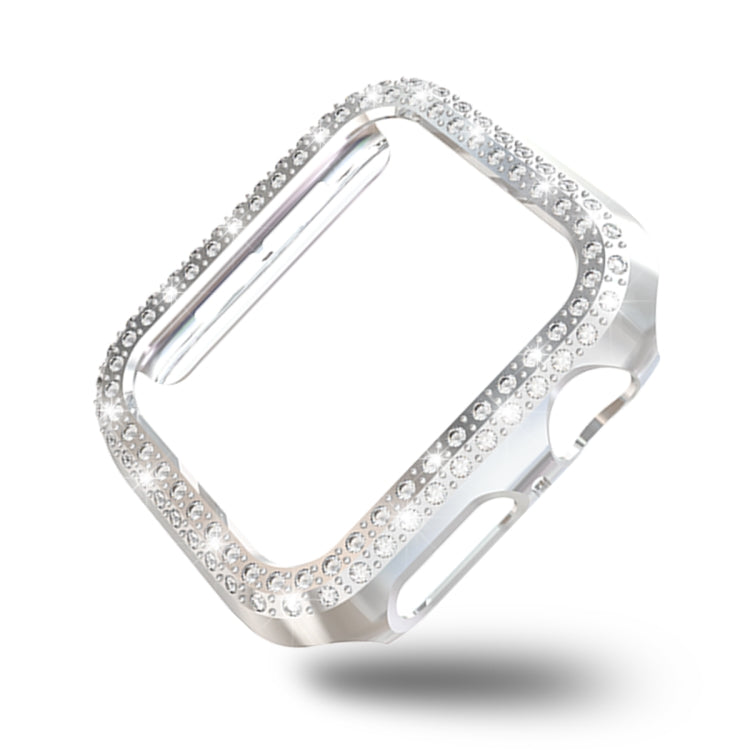 For Apple Watch Series 5 & 4 40mm Double Row Diamonds PC Protective Case