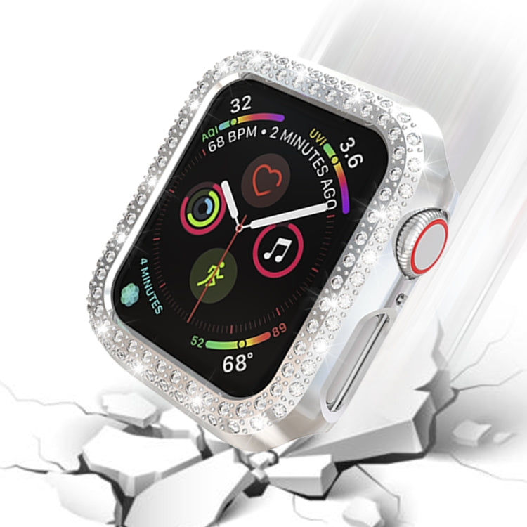 For Apple Watch Series 5 & 4 40mm Double Row Diamonds PC Protective Case