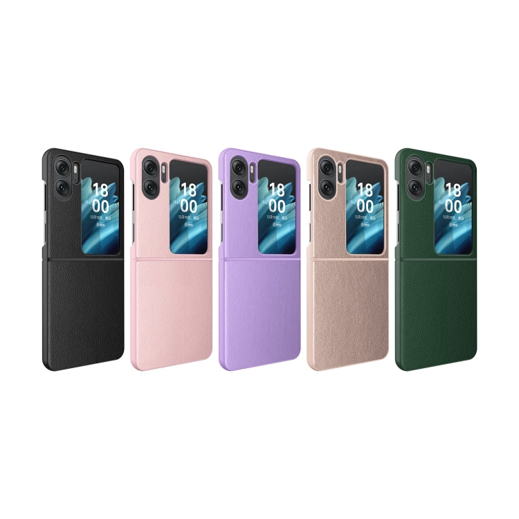 For OPPO Find N2 Flip Skin Feel Litchi Texture Ultra-thin Shockproof Phone Case