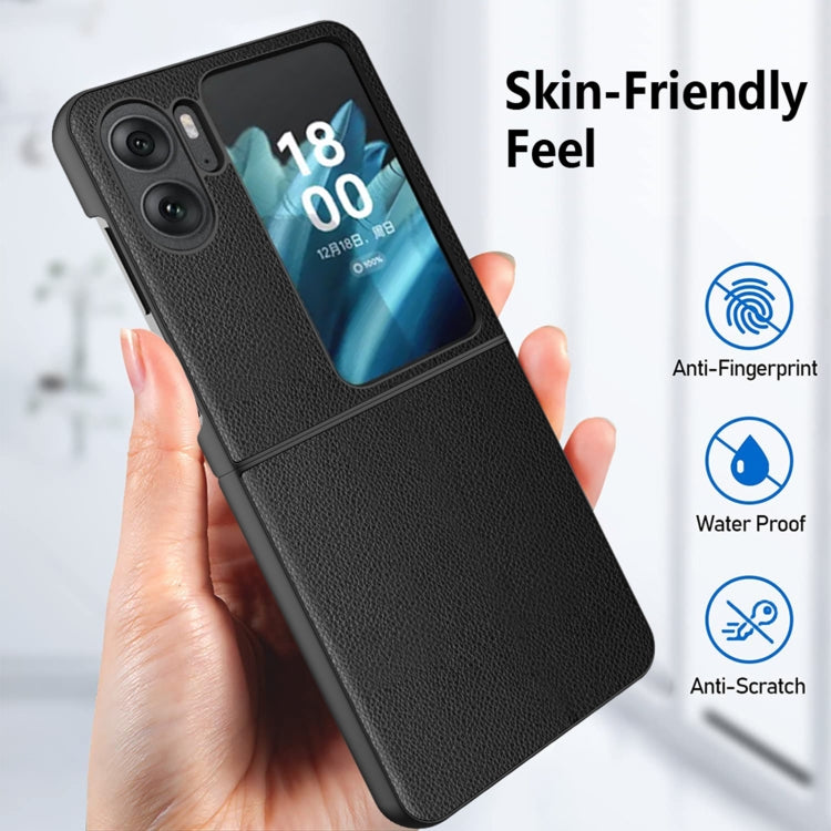 For OPPO Find N2 Flip Skin Feel Litchi Texture Ultra-thin Shockproof Phone Case