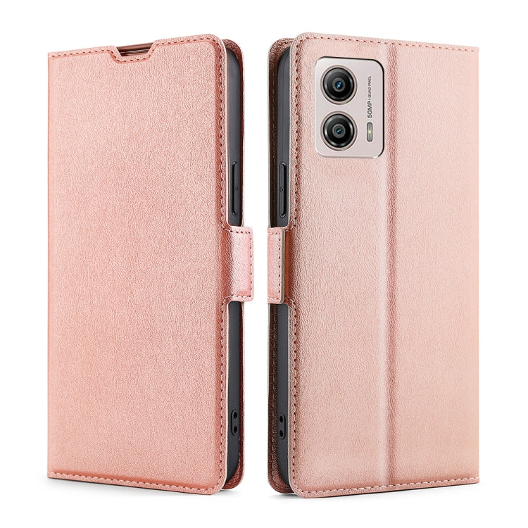 For Motorola Moto G53 5G/G13 4G/G23 4G Ultra-thin Voltage Side Buckle Horizontal Flip Leather Phone Case