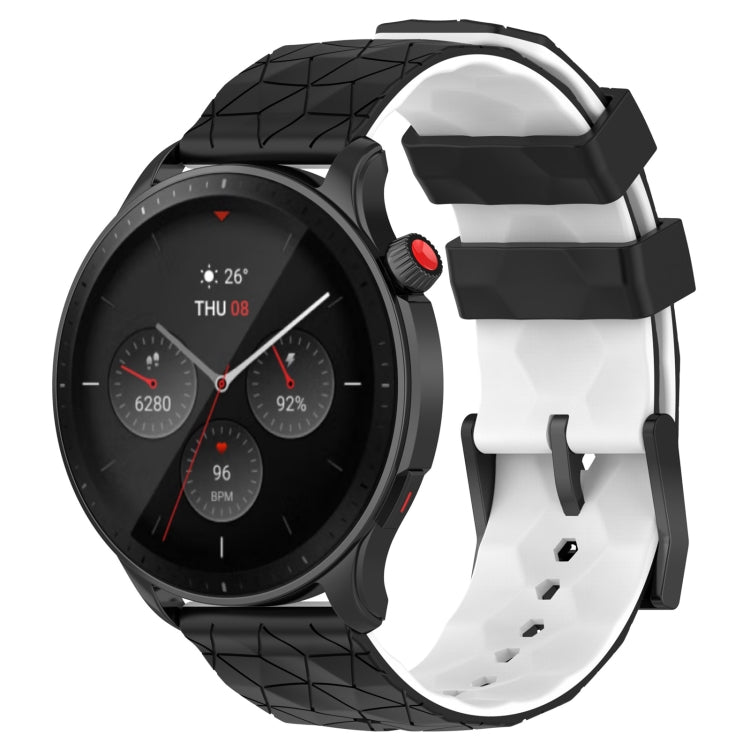 20mm Universal Football Pattern Two-Color Silicone Watch Band