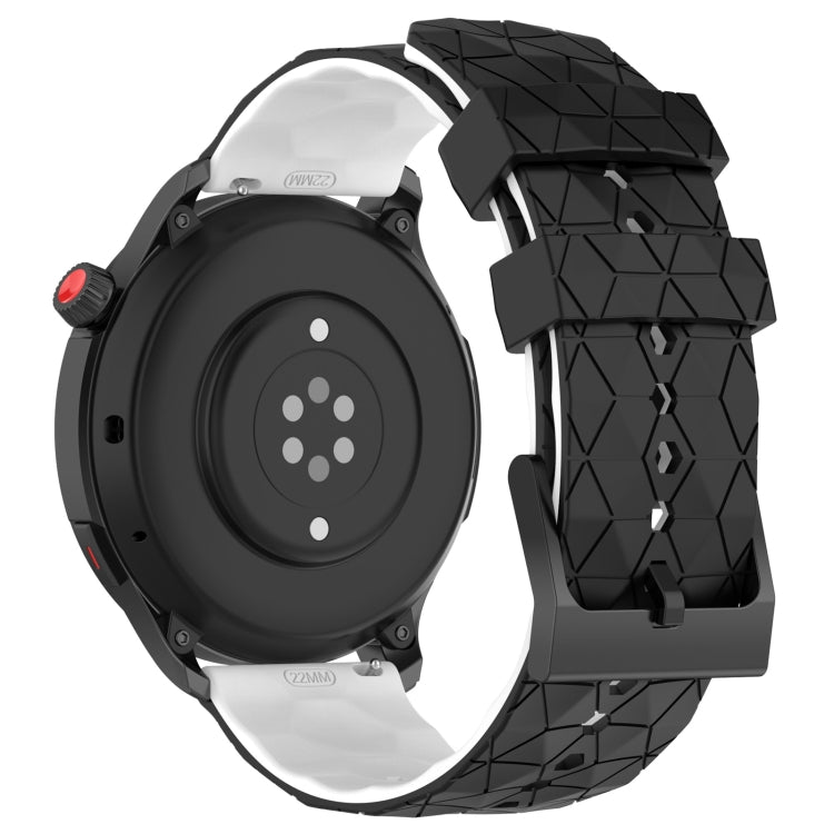 20mm Universal Football Pattern Two-Color Silicone Watch Band