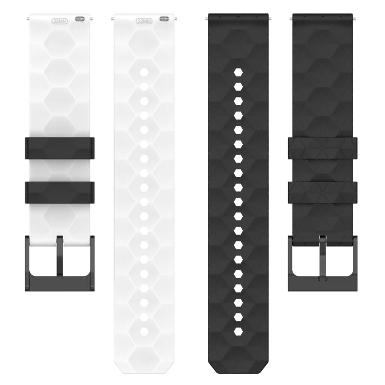 20mm Universal Football Pattern Two-Color Silicone Watch Band