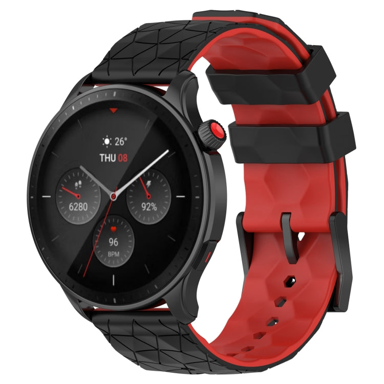 20mm Universal Football Pattern Two-Color Silicone Watch Band