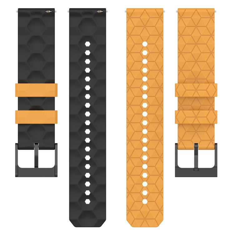 20mm Universal Football Pattern Two-Color Silicone Watch Band
