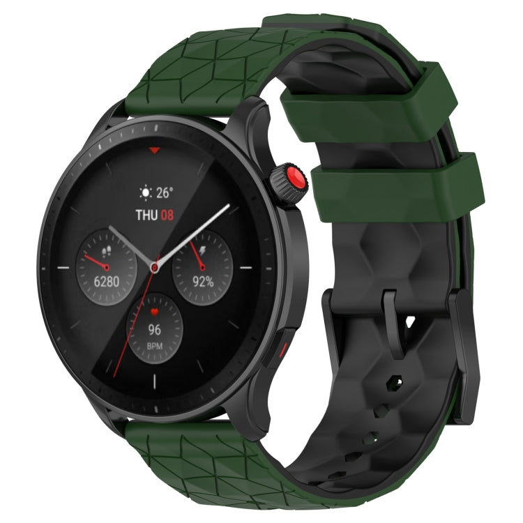20mm Universal Football Pattern Two-Color Silicone Watch Band