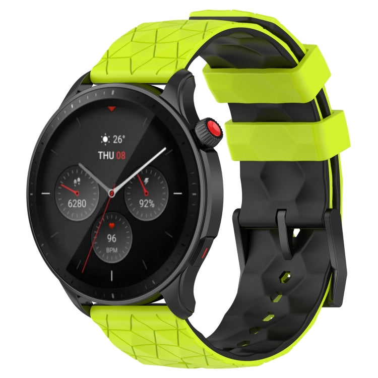 20mm Universal Football Pattern Two-Color Silicone Watch Band