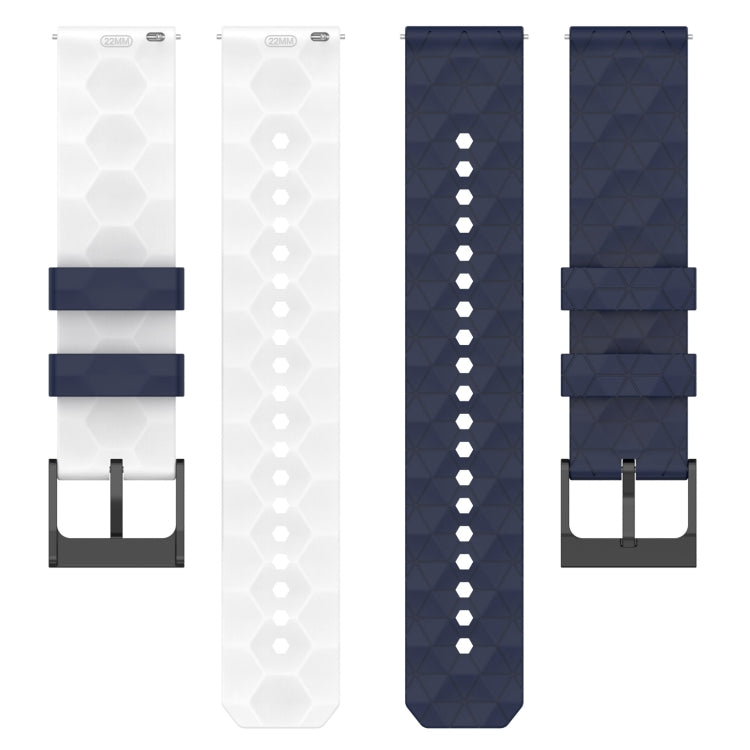 20mm Universal Football Pattern Two-Color Silicone Watch Band