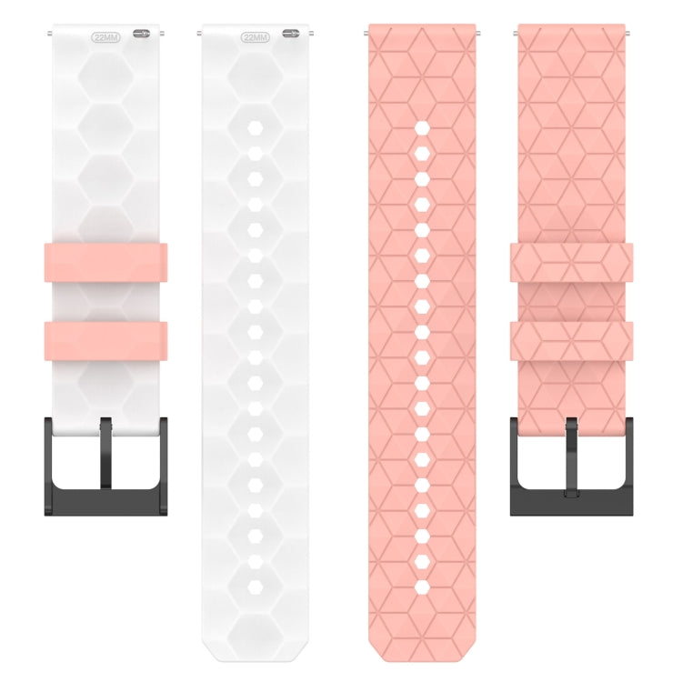 22mm Universal Football Pattern Two-Color Silicone Watch Band