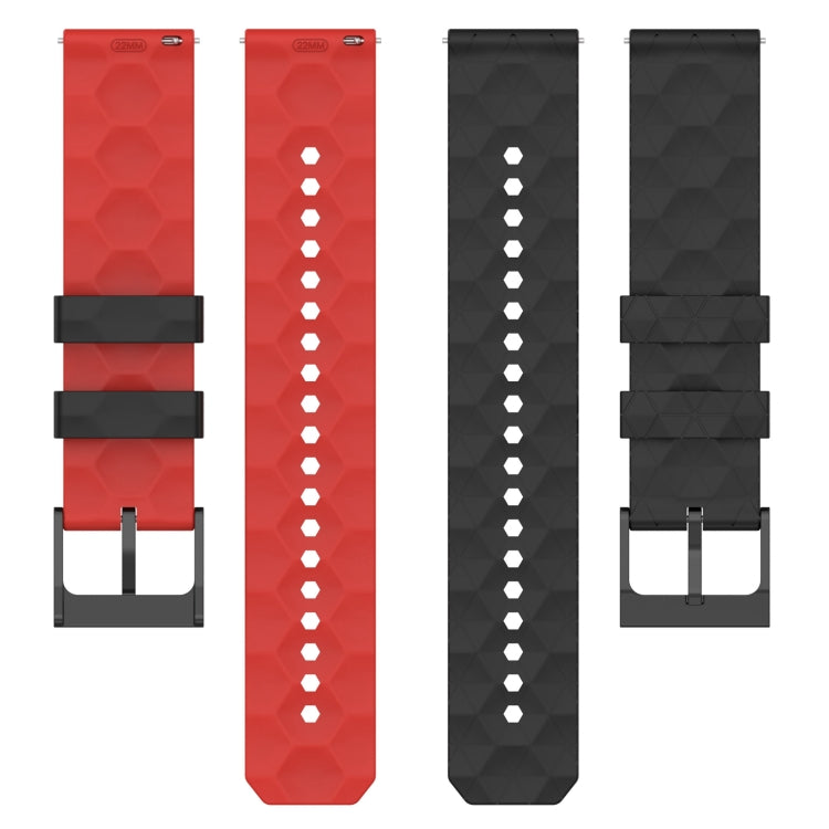 22mm Universal Football Pattern Two-Color Silicone Watch Band