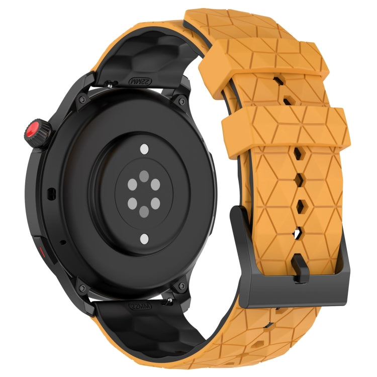 22mm Universal Football Pattern Two-Color Silicone Watch Band