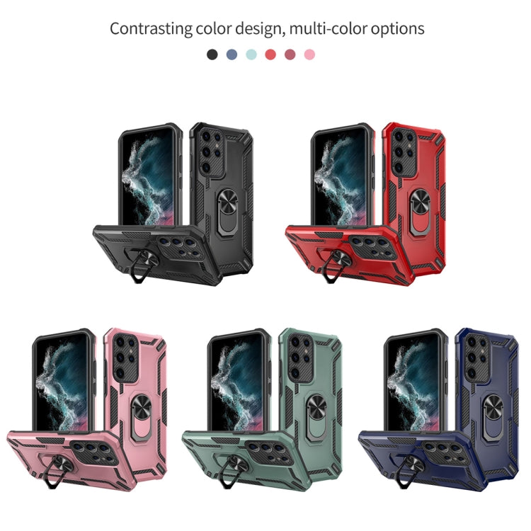 For Samsung Galaxy S22 Ultra 5G Warship Armor 2 in 1 Shockproof Phone Case