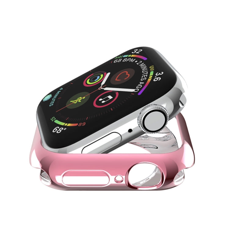For Apple Watch Series 3 & 2 & 1 38mm Plating TPU Round Hole Hollowing Protective Case