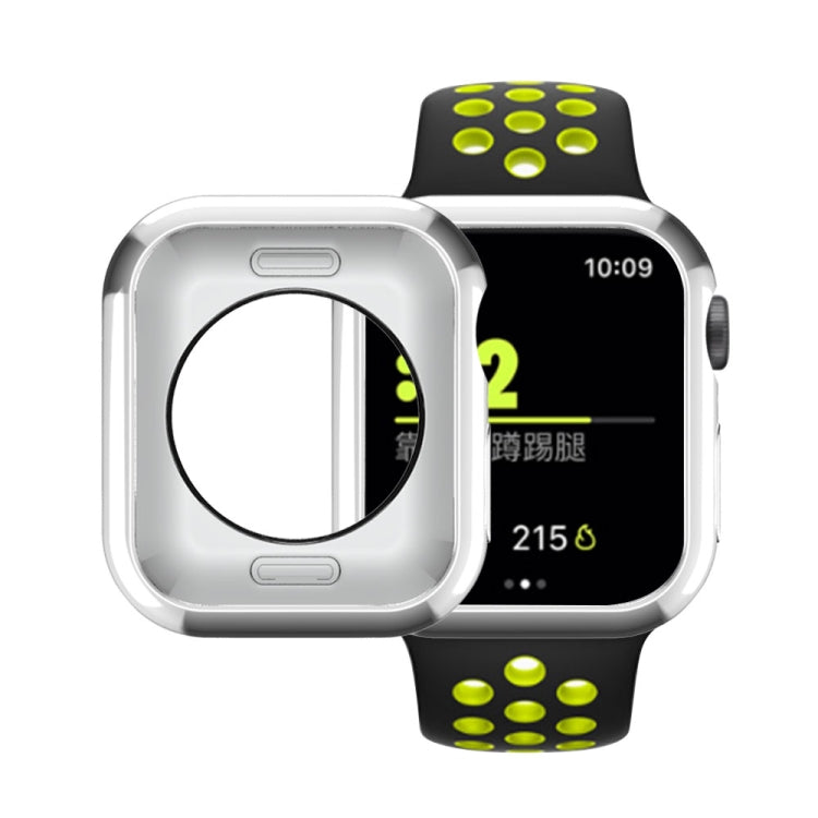 For Apple Watch Series 3 & 2 & 1 38mm Plating TPU Round Hole Hollowing Protective Case