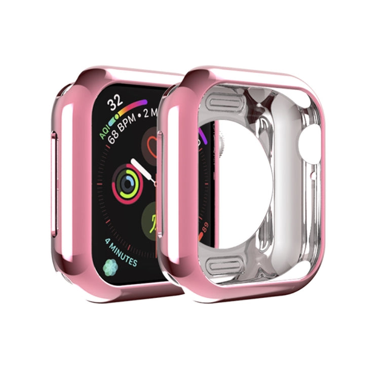 For Apple Watch Series 5 & 4 44mm Plating TPU Round Hole Hollowing Protective Case