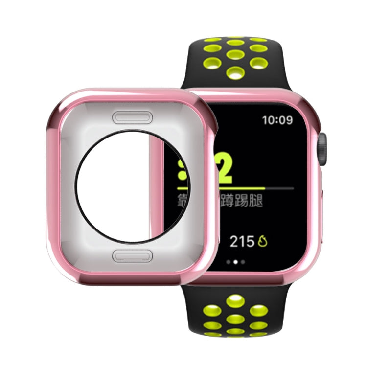 For Apple Watch Series 5 & 4 44mm Plating TPU Round Hole Hollowing Protective Case