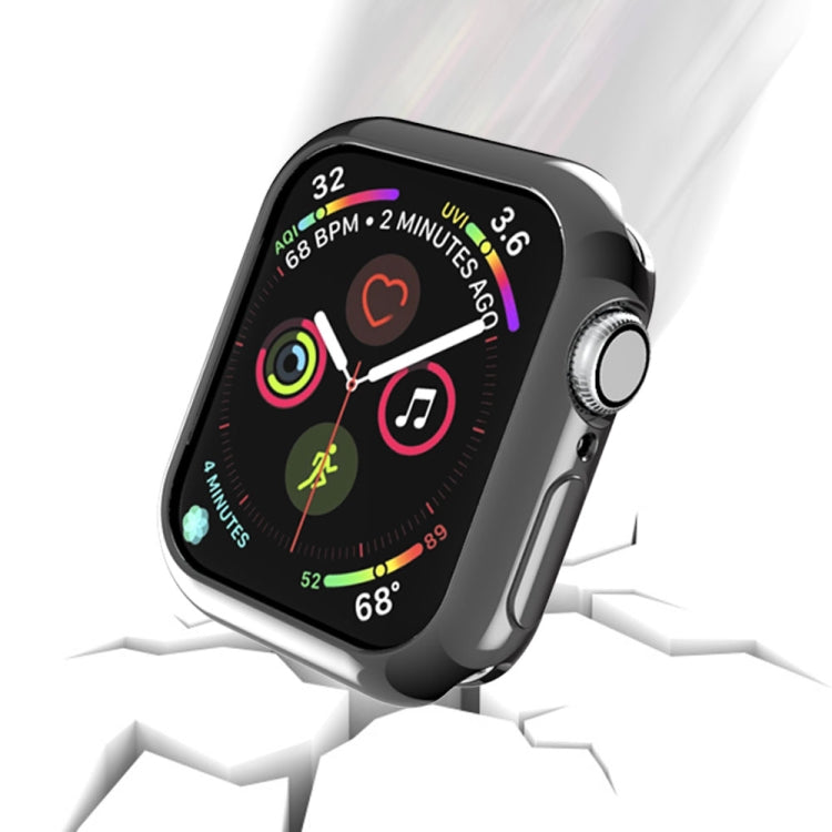 For Apple Watch Series 5 & 4 44mm Plating TPU Round Hole Hollowing Protective Case