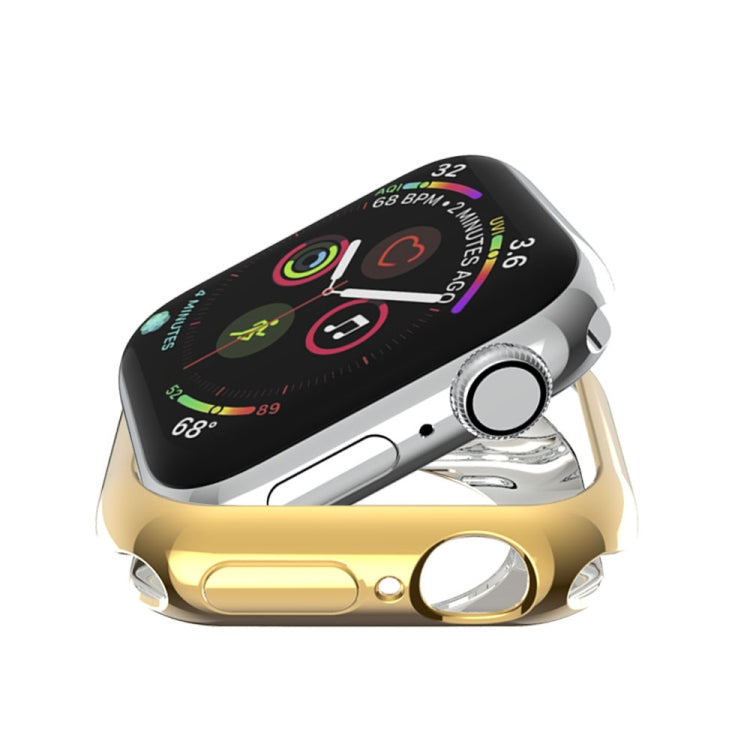 For Apple Watch Series 5 & 4 44mm Plating TPU Round Hole Hollowing Protective Case