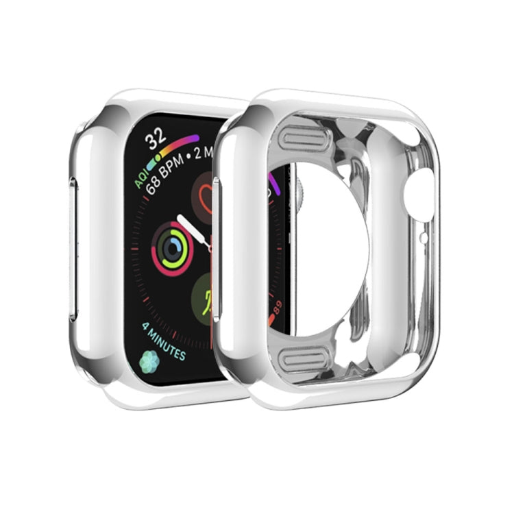 For Apple Watch Series 5 & 4 44mm Plating TPU Round Hole Hollowing Protective Case