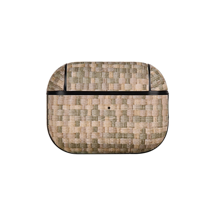 For AirPods Pro 2 PC Woven Leather Skin Earphone Case