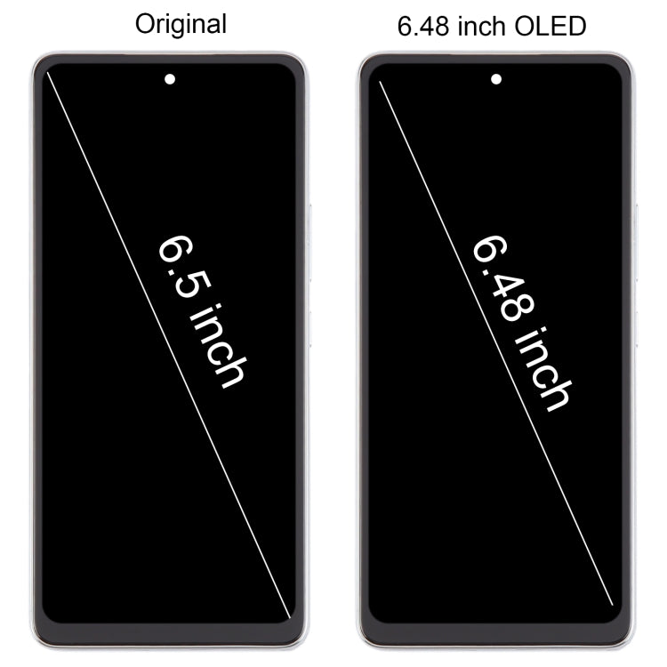 For Samsung Galaxy A53 5G SM-A536 6.48 inch OLED LCD Screen Digitizer Full Assembly with Frame  - White