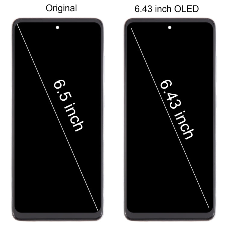 For Samsung Galaxy A52 4G SM-A525 6.43 inch OLED LCD Screen Digitizer Full Assembly with Frame  - Blue