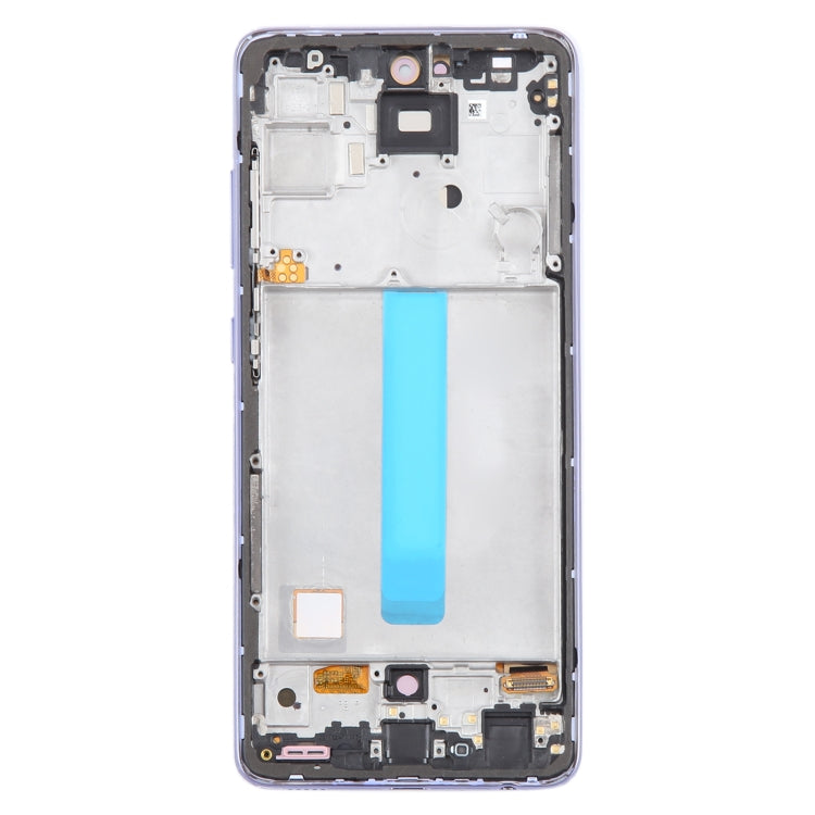 For Samsung Galaxy A52 4G SM-A525 6.43 inch OLED LCD Screen Digitizer Full Assembly with Frame  - Purple