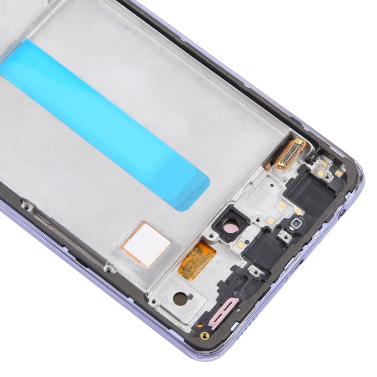 For Samsung Galaxy A52 4G SM-A525 6.43 inch OLED LCD Screen Digitizer Full Assembly with Frame  - Purple