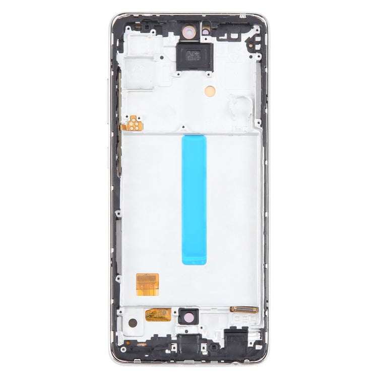 For Samsung Galaxy A52 4G SM-A525 6.43 inch OLED LCD Screen Digitizer Full Assembly with Frame  - White