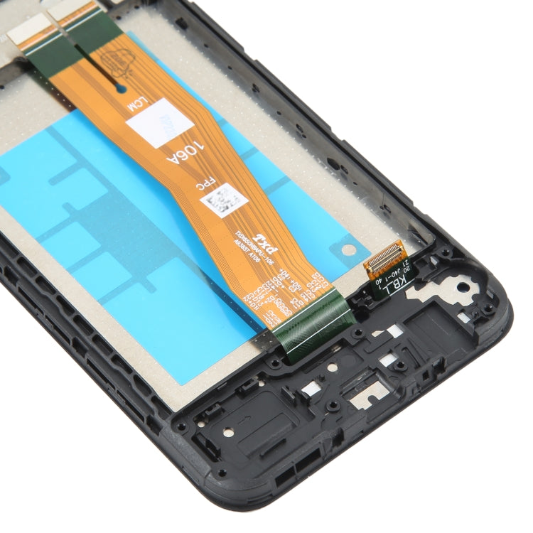 PLS Original LCD Screen for Samsung Galaxy A04E SM-A042 Digitizer Full Assembly with Frame