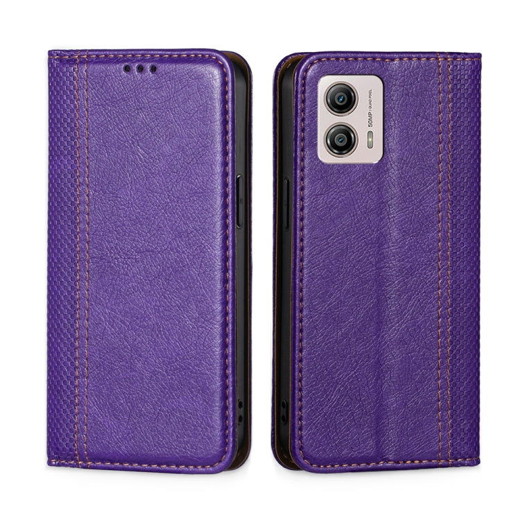 For Motorola Moto G53 5G/G13 4G/G23 4G Grid Texture Magnetic Flip Leather Phone Case