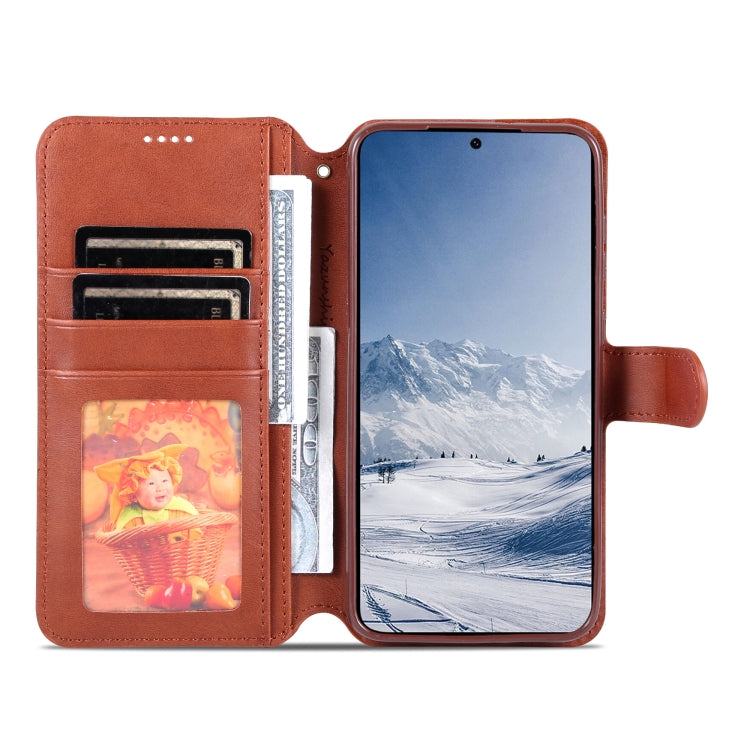 For Samsung Galaxy S23 5G AZNS Calf Texture Horizontal Flip Leather Phone Case