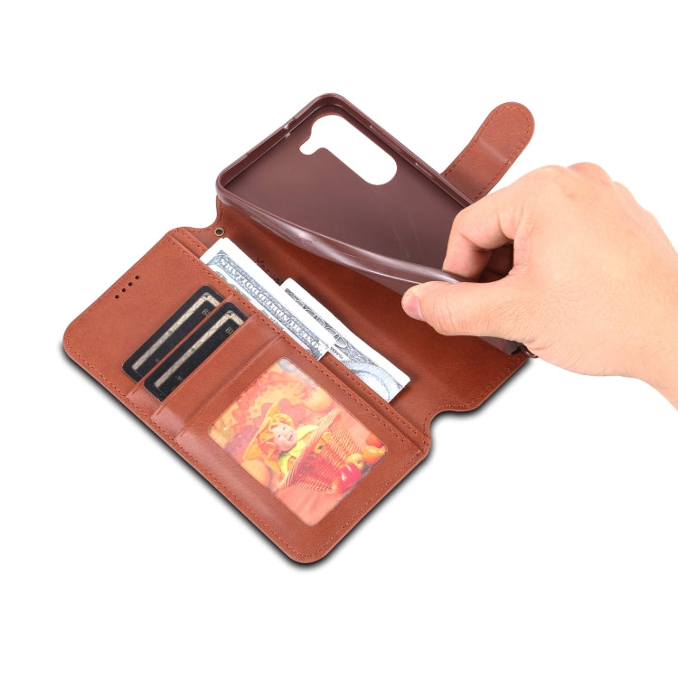 For Samsung Galaxy S23 5G AZNS Calf Texture Horizontal Flip Leather Phone Case