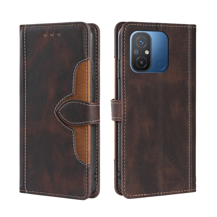 For Xiaomi Redmi 12C 4G Skin Feel Magnetic Buckle Leather Phone Case