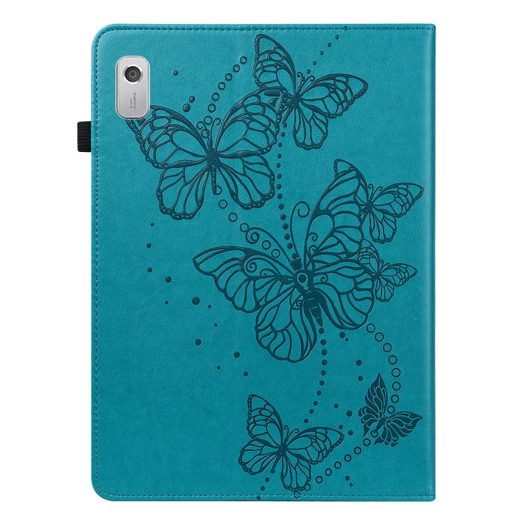 For Lenovo Tab M9 Embossed Butterfly Pattern Leather Tablet Case