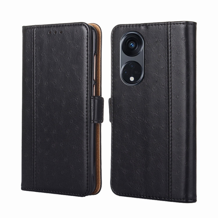For OPPO Reno8 T 5G/A1 Pro 5G Ostrich Texture Flip Leather Phone Case