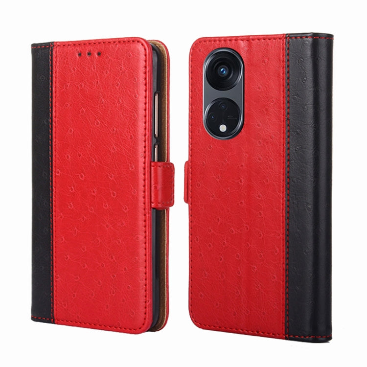 For OPPO Reno8 T 5G/A1 Pro 5G Ostrich Texture Flip Leather Phone Case
