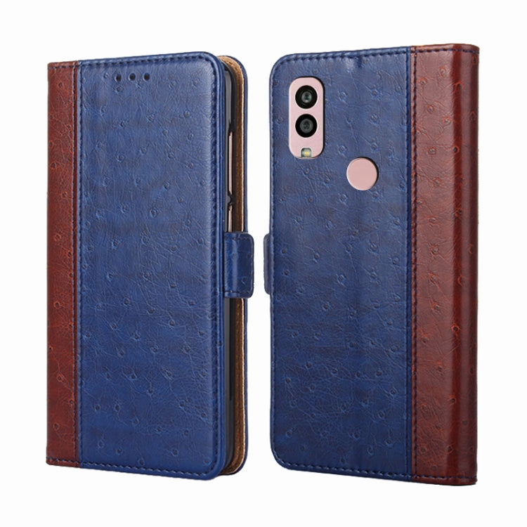 For Kyocera Android One S10 Ostrich Texture Flip Leather Phone Case