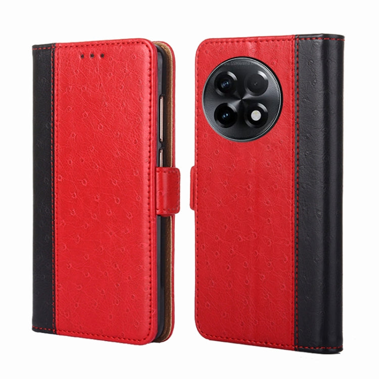 For OnePlus Ace 2/11R Ostrich Texture Flip Leather Phone Case