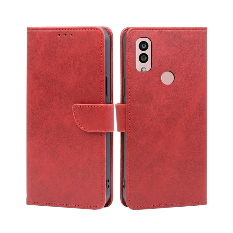 For Kyocera Android One S10 Calf Texture Buckle Flip Leather Phone Case