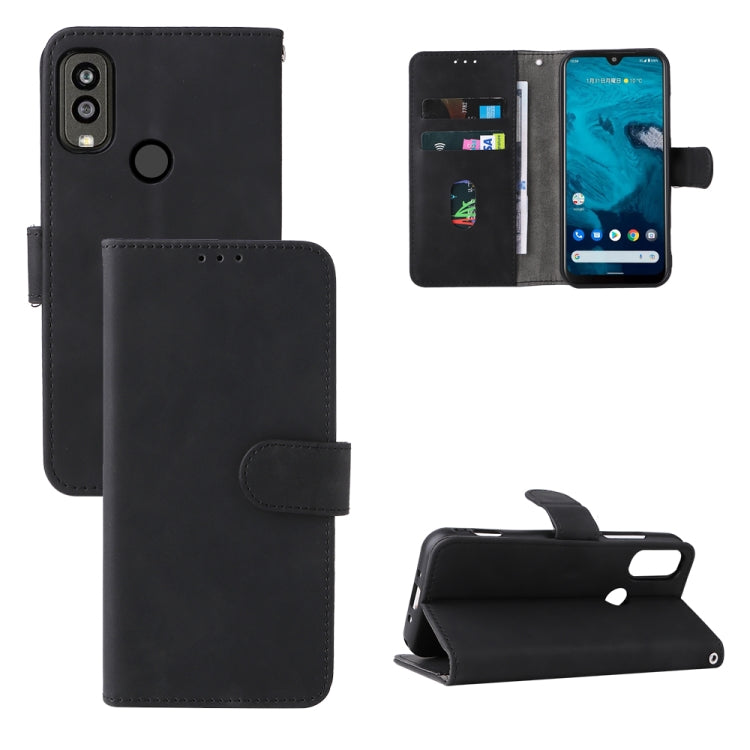For Kyocera Android One S10 Skin Feel Magnetic Flip Leather Phone Case