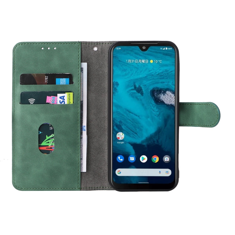 For Kyocera Android One S10 Skin Feel Magnetic Flip Leather Phone Case