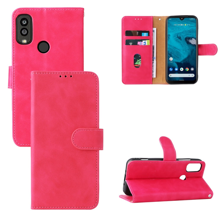 For Kyocera Android One S10 Skin Feel Magnetic Flip Leather Phone Case