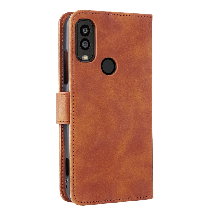 For Kyocera Android One S10 Skin Feel Magnetic Flip Leather Phone Case