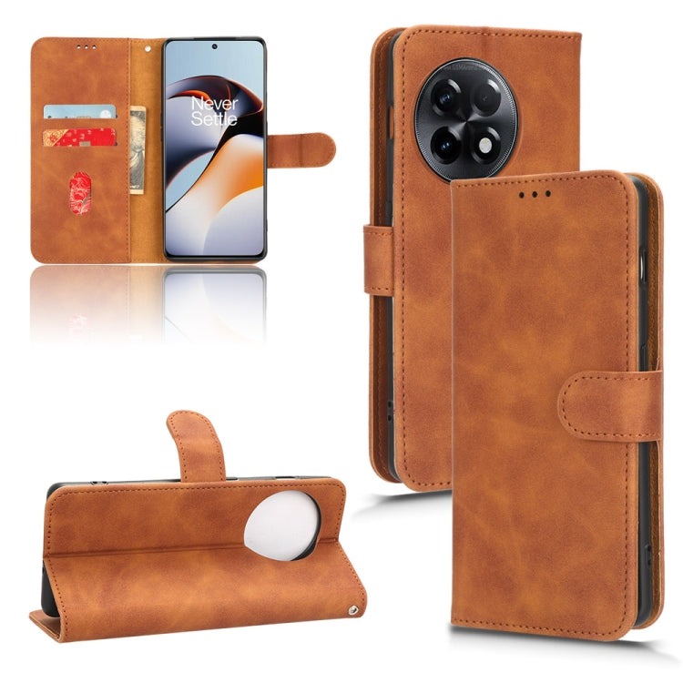 For OnePlus 11R 5G / Ace 2 5G Skin Feel Magnetic Flip Leather Phone Case