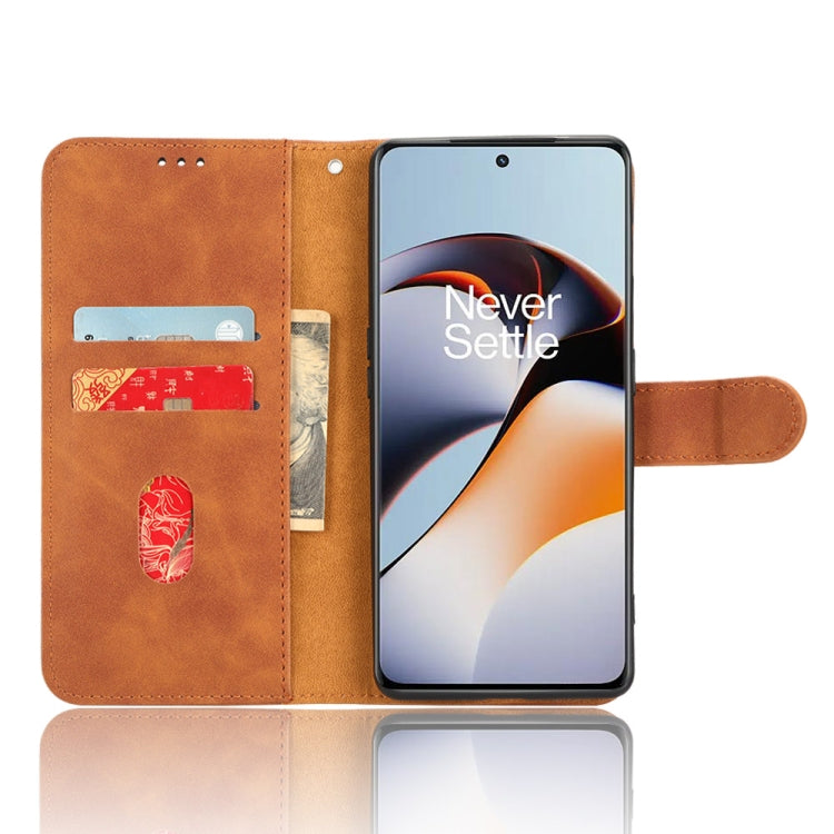 For OnePlus 11R 5G / Ace 2 5G Skin Feel Magnetic Flip Leather Phone Case