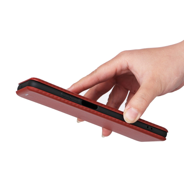 For Honor X7a Carbon Fiber Texture Flip Leather Phone Case